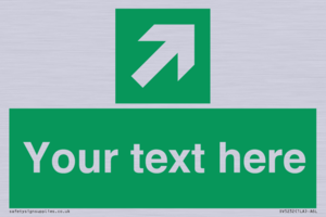 Custom Arrow Top Right Sign